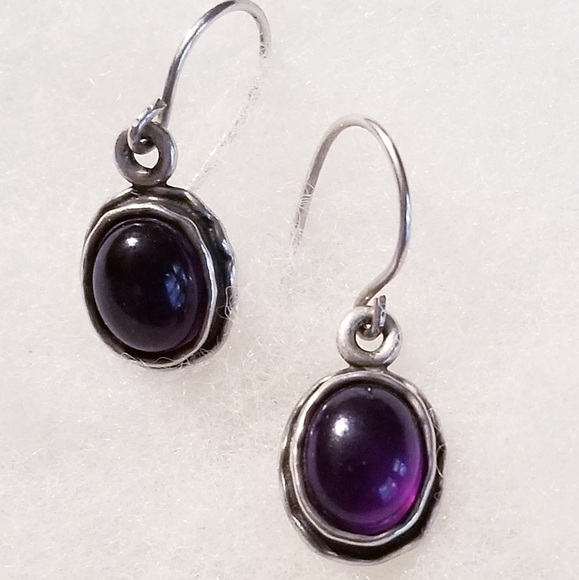 Silpada Sterling Silver Amethyst Earrings - Picture 3 of 9